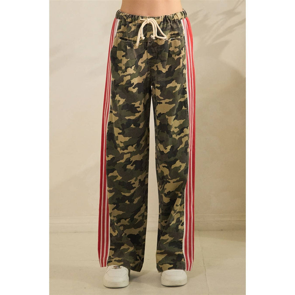 Sport Striped Wide Legged Pants - BFF Here