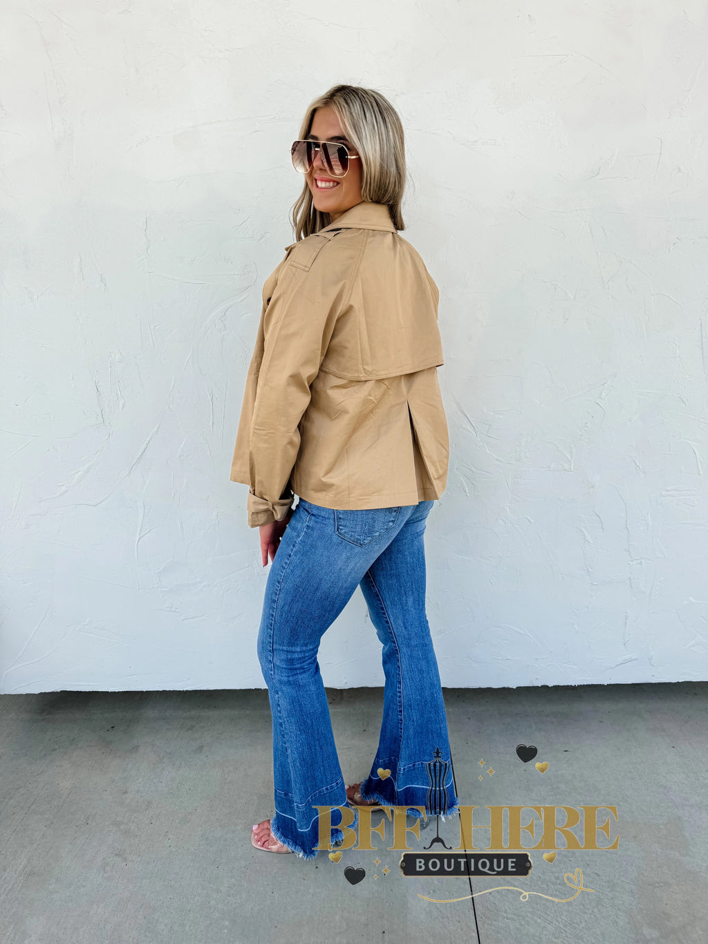 Rossi Crop Trench Coat by Blakeley - BFF Here