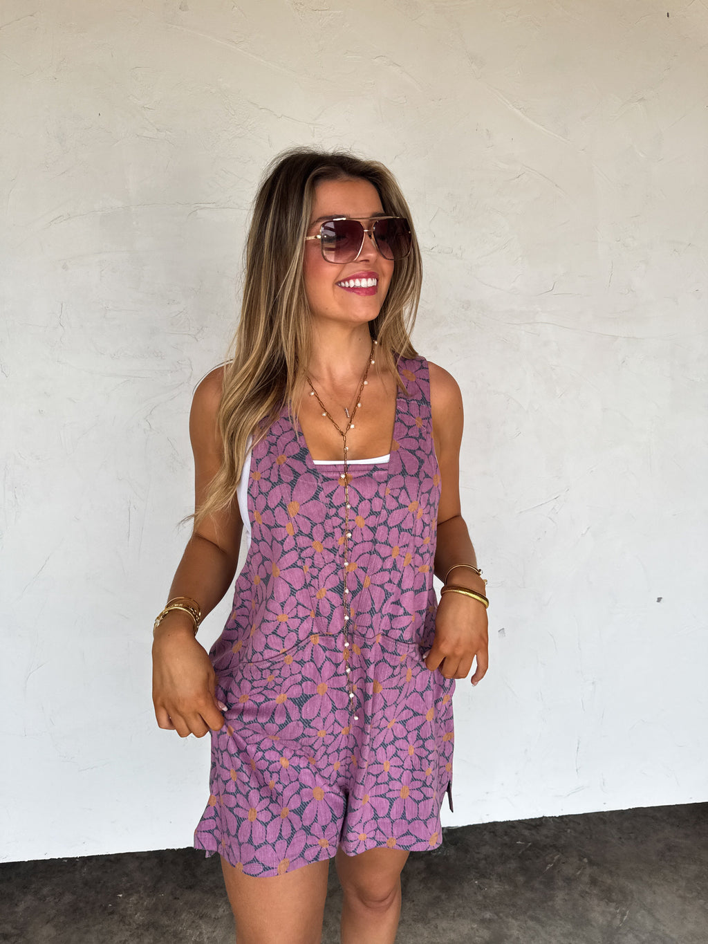 PREORDER- DENIM DAISIES- BEACH PLEASE ROMPER by Blakeley - BFF Here