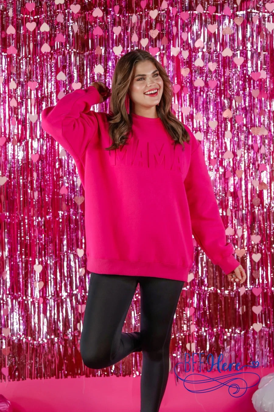 Mama Embossed Sweatshirt - BFF Here