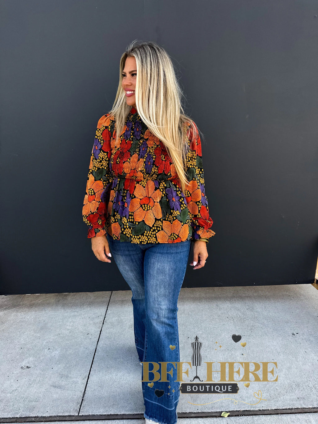 Love In Bloom Smocked Top - BFF Here