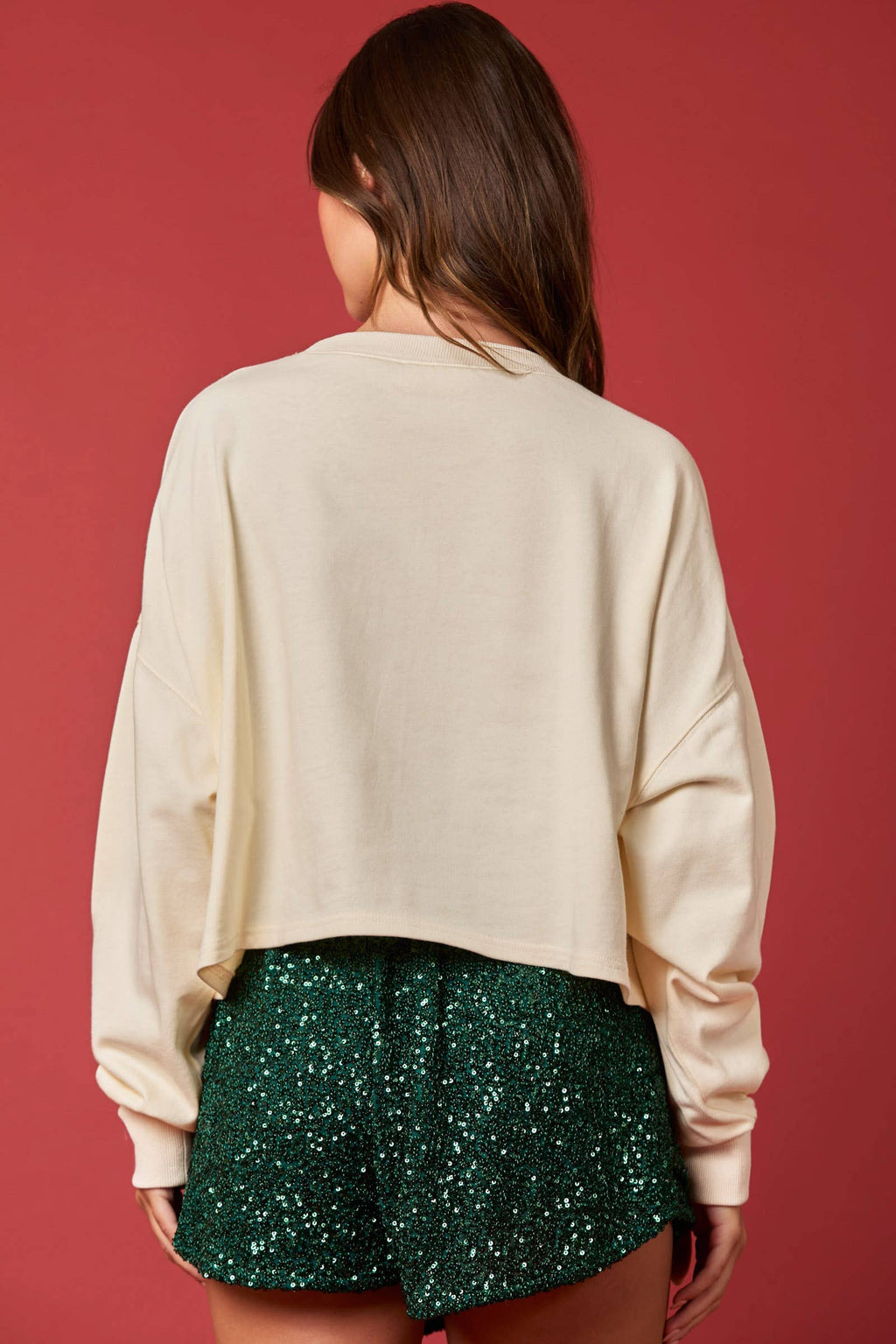 Twinkle & Shine Sequin Holiday Lights Sweatshirt - BFF Here