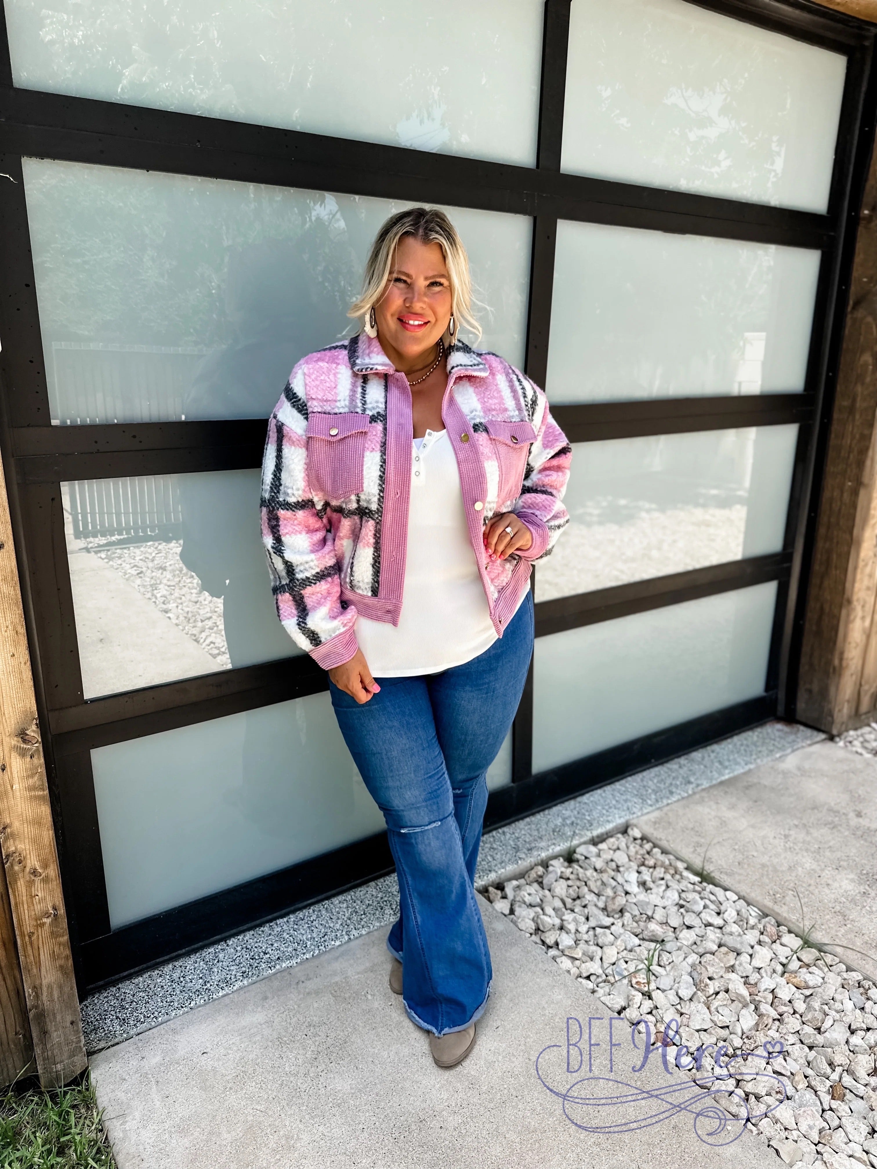 PREORDER: Chic Plaid Shaket: Your New Wardrobe Essential / Choice of Color (Ships Middle of November) - BFF Here