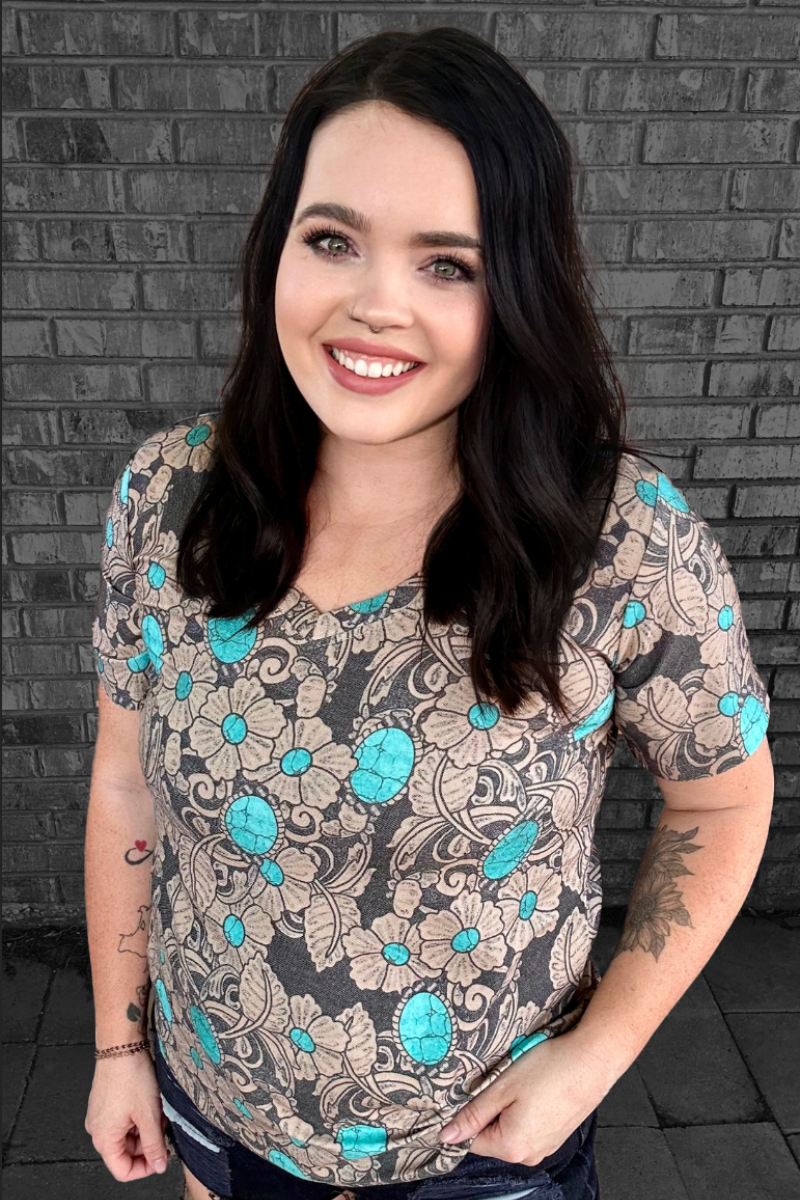 Tattoos On This Town V Neck Tee by Sterling Kreek - BFF Here