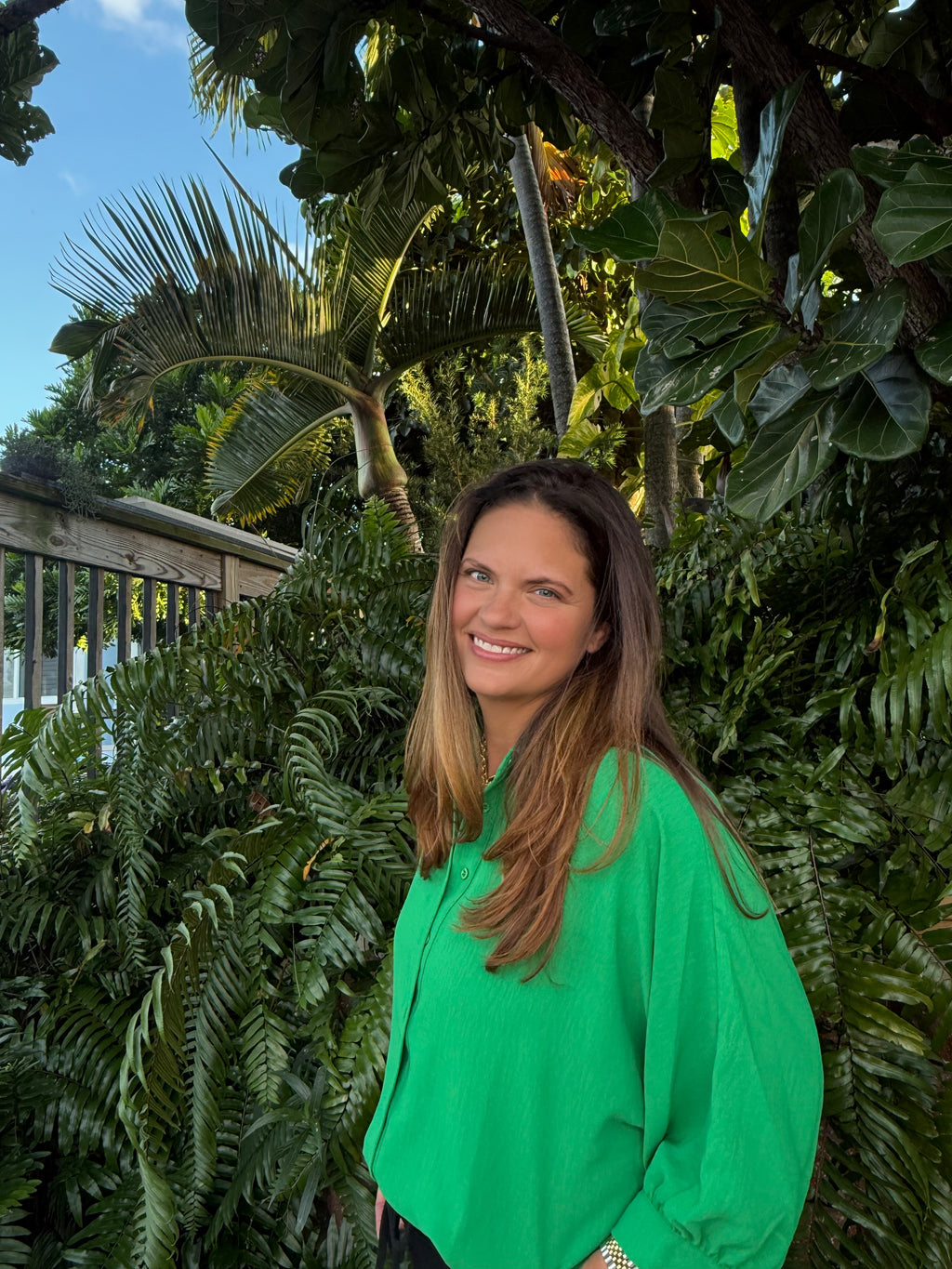 Sloane Button Up Top by Jess Lea / Green - BFF Here