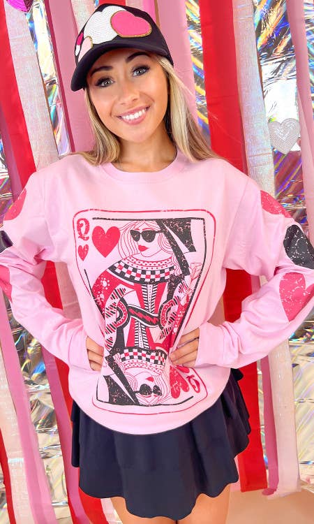 Queen of Hearts Long Sleeve T-Shirt - BFF Here