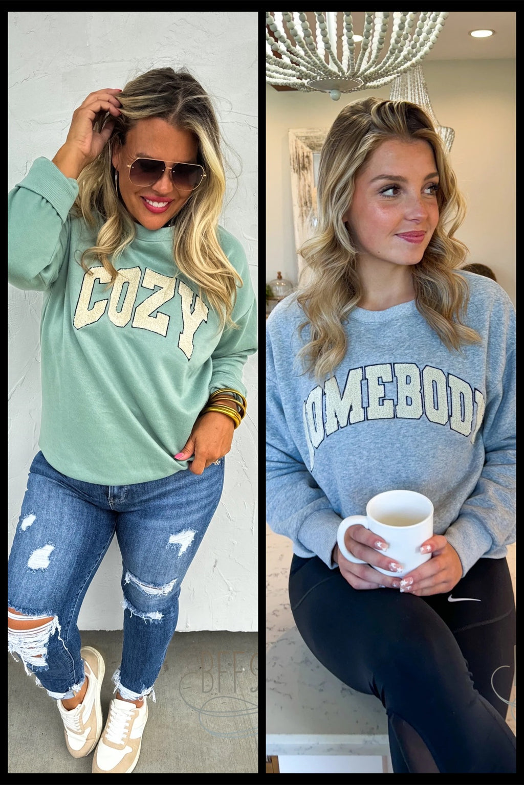 PREORDER: Sherpa Embroidered Sweatshirt by Blakeley (Ships End of September ) - BFF Here