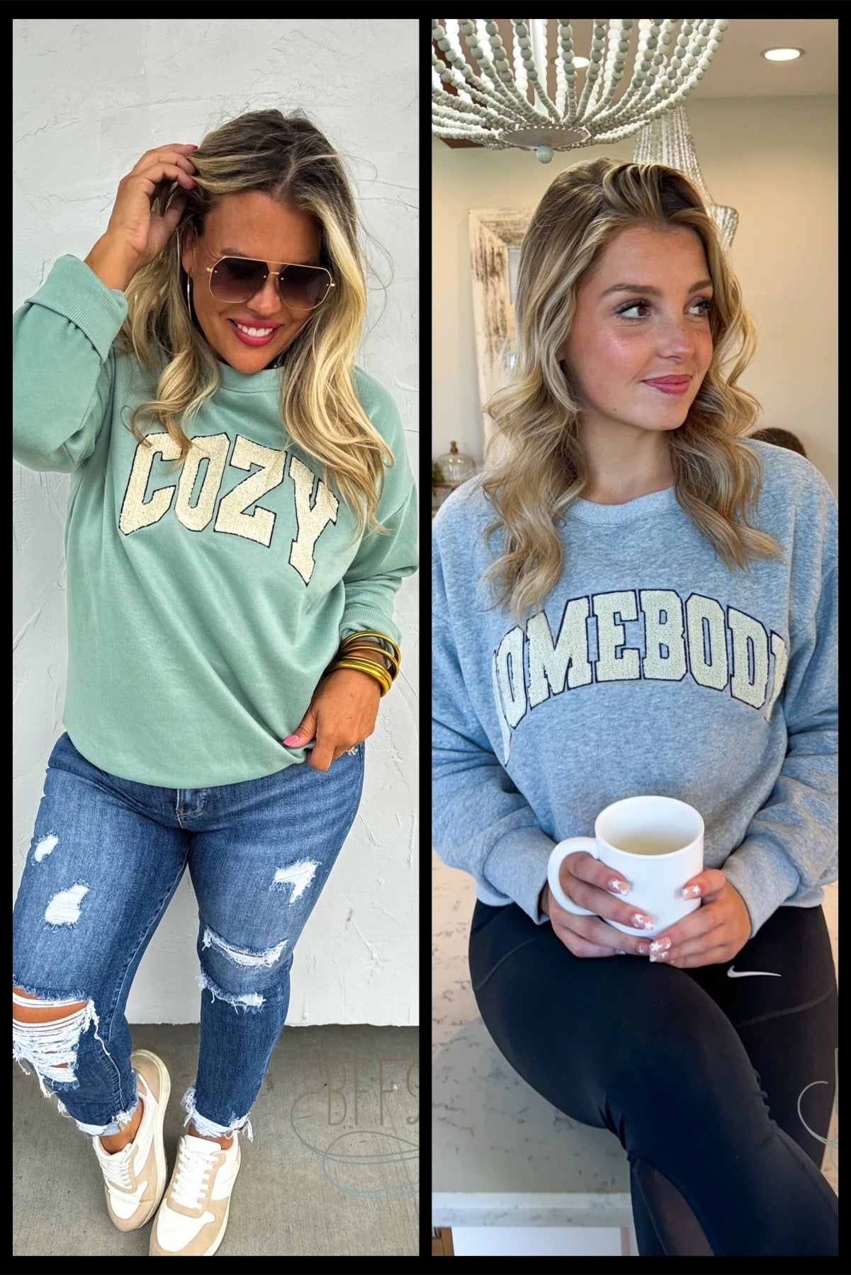 PREORDER: Sherpa Embroidered Sweatshirt by Blakeley (Ships End of September ) - BFF Here