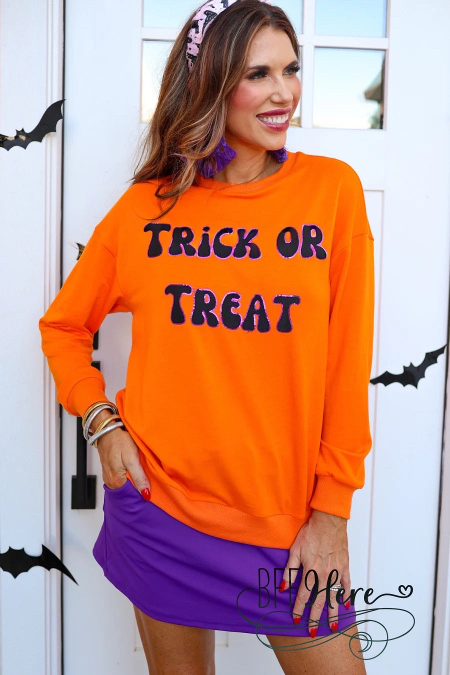 Trick or Treat Sweatshirt by Jess Lea - BFF Here