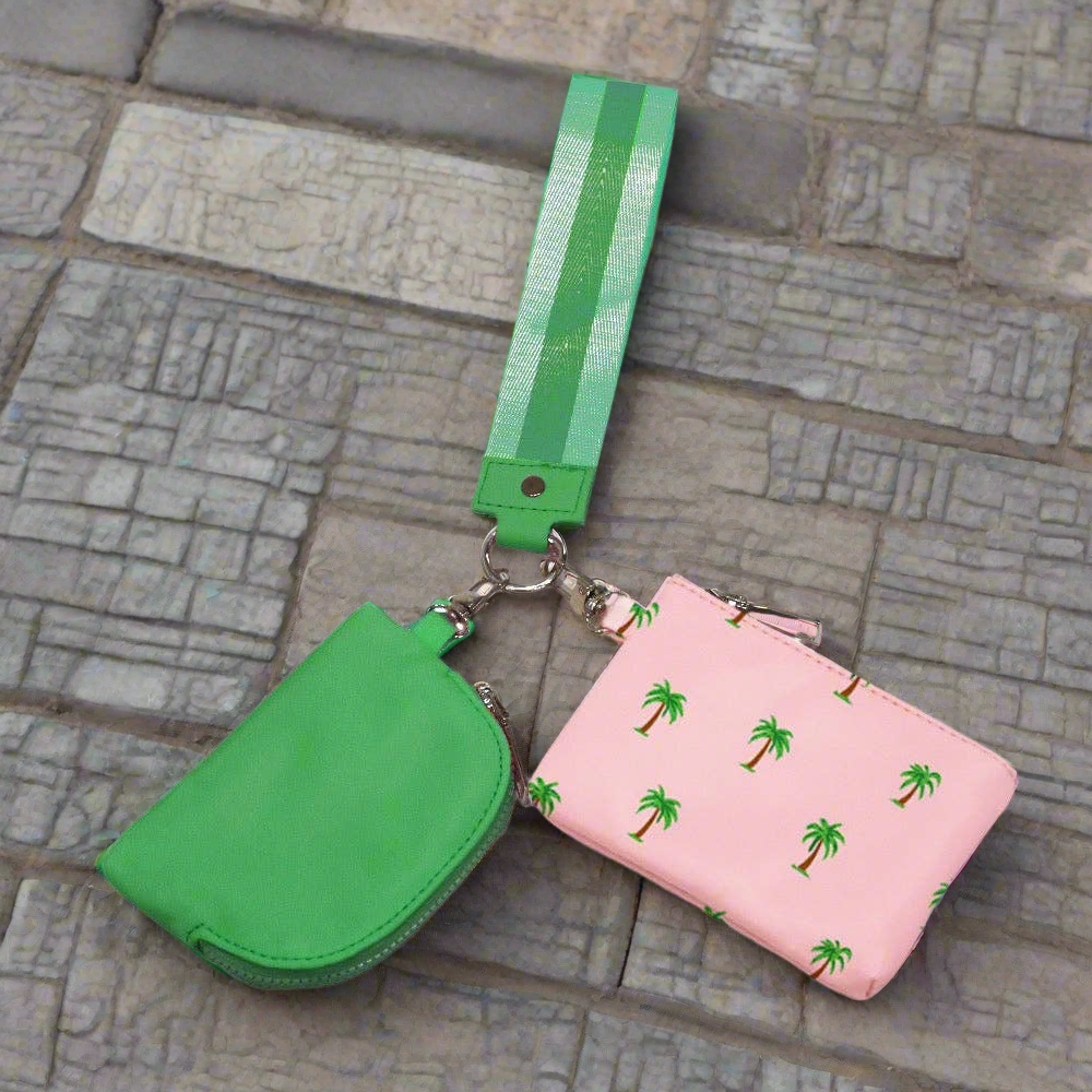 Summer Spritz Dual Pouch Wristlet by Pretty Simple / Choice of Color - BFF Here