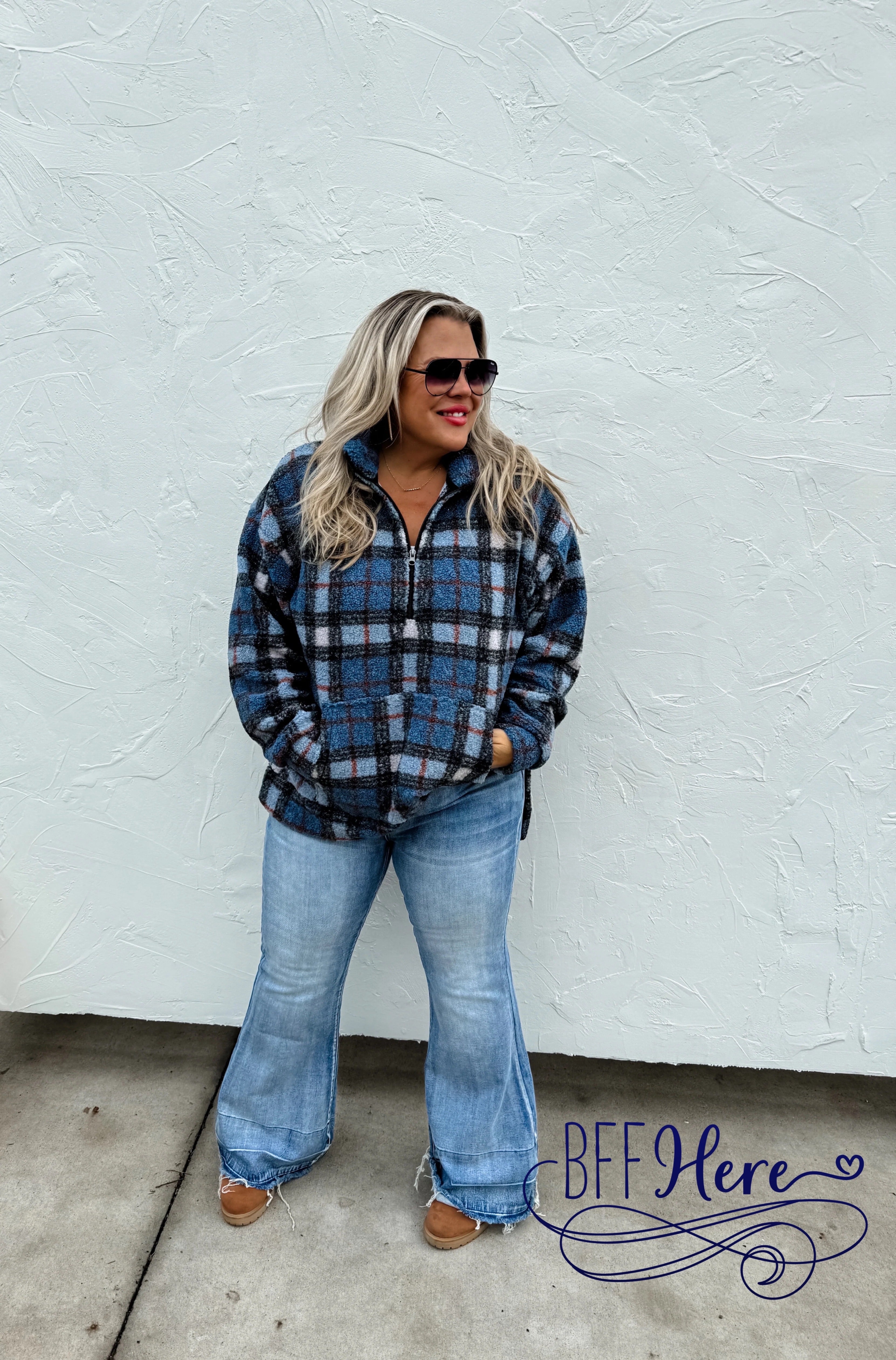 PREORDER: Fireside Nights Sherpa Pullover (Ships End of December ) - BFF Here