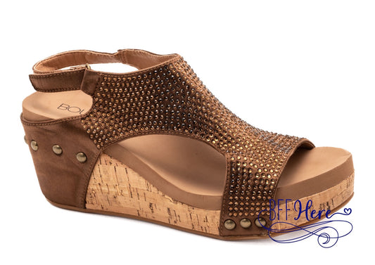 Carley - Brown Crystals by Corkys - BFF Here