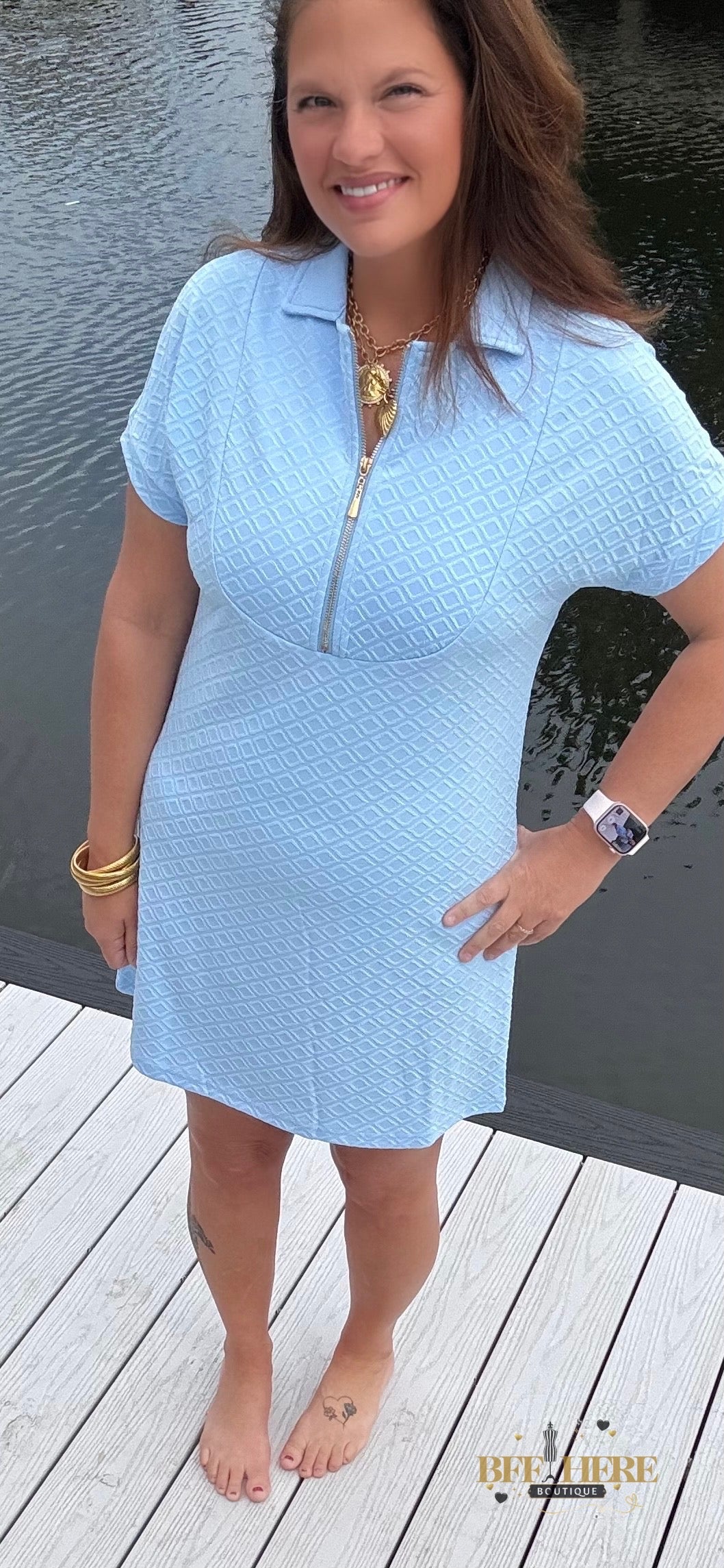 Ezra Textured Zipper Dress by Jess Lea / Choice of Color - BFF Here