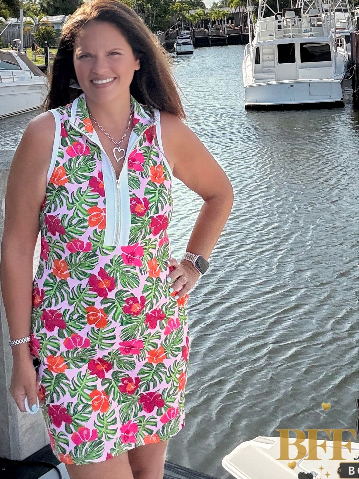 Everyday Zipper Dress / Pink Tropical by Jess Lea - BFF Here