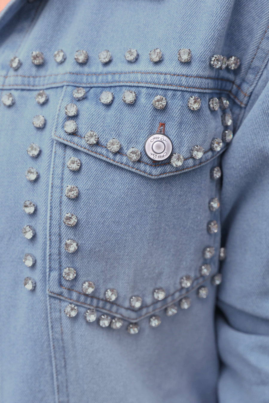 PREORDER: Stella Rhinestone Denim Jacket by Jess Lea (ARRAY) / ETA: June - BFF Here