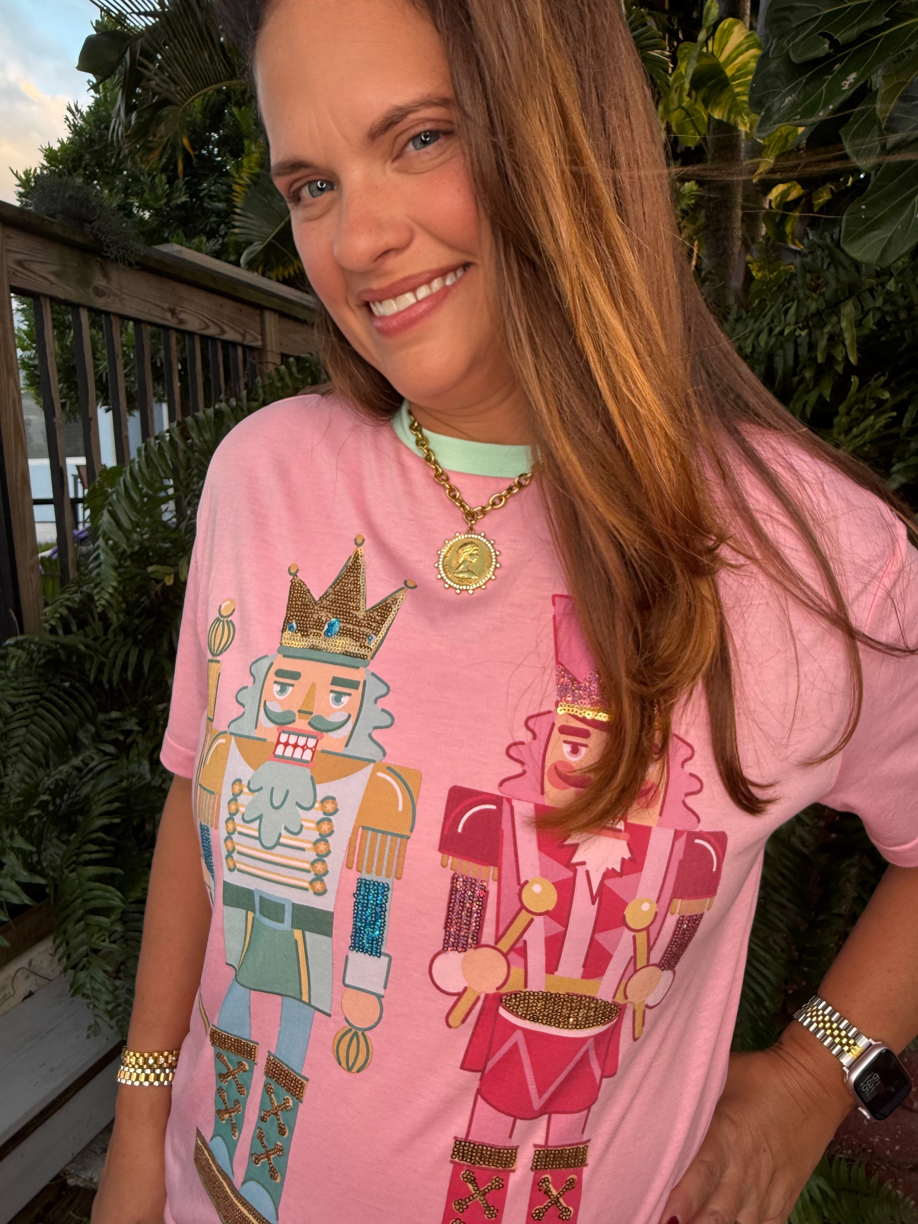 Nutcracker Vibes Sequin Embroidered Tee by Jess Lea - BFF Here