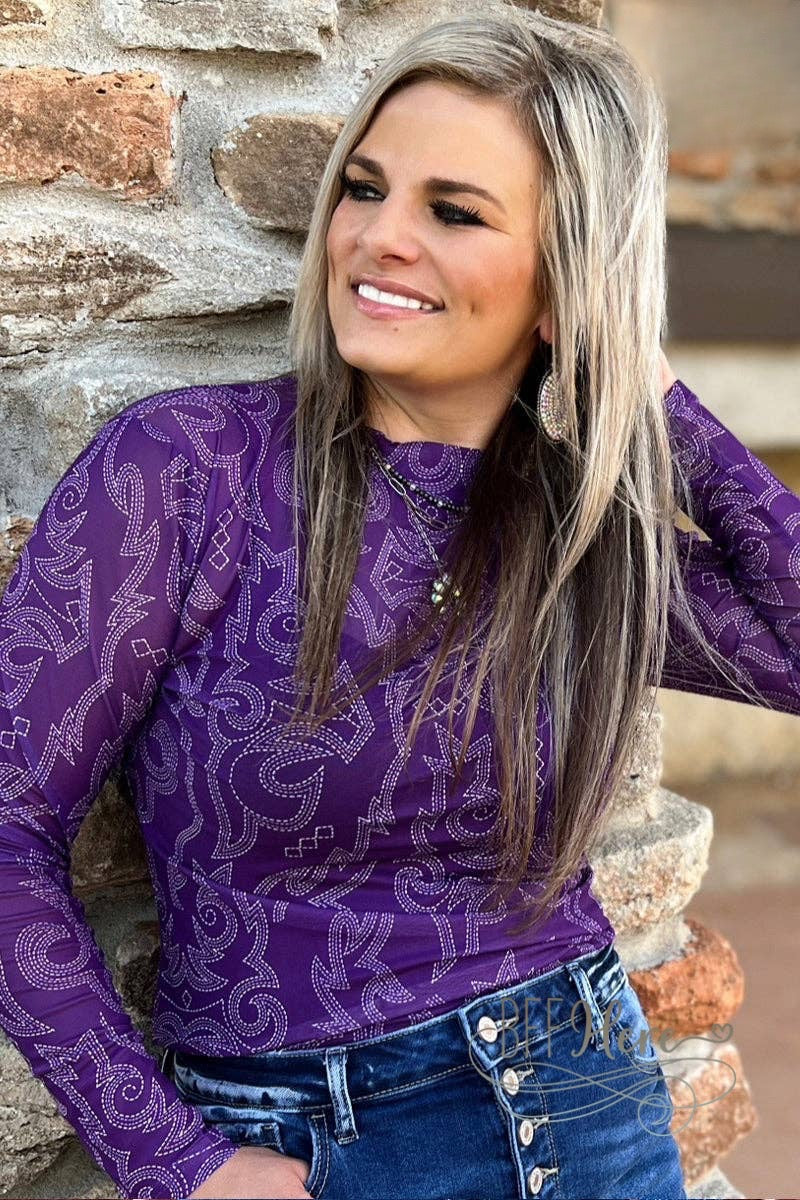 mesh top purple