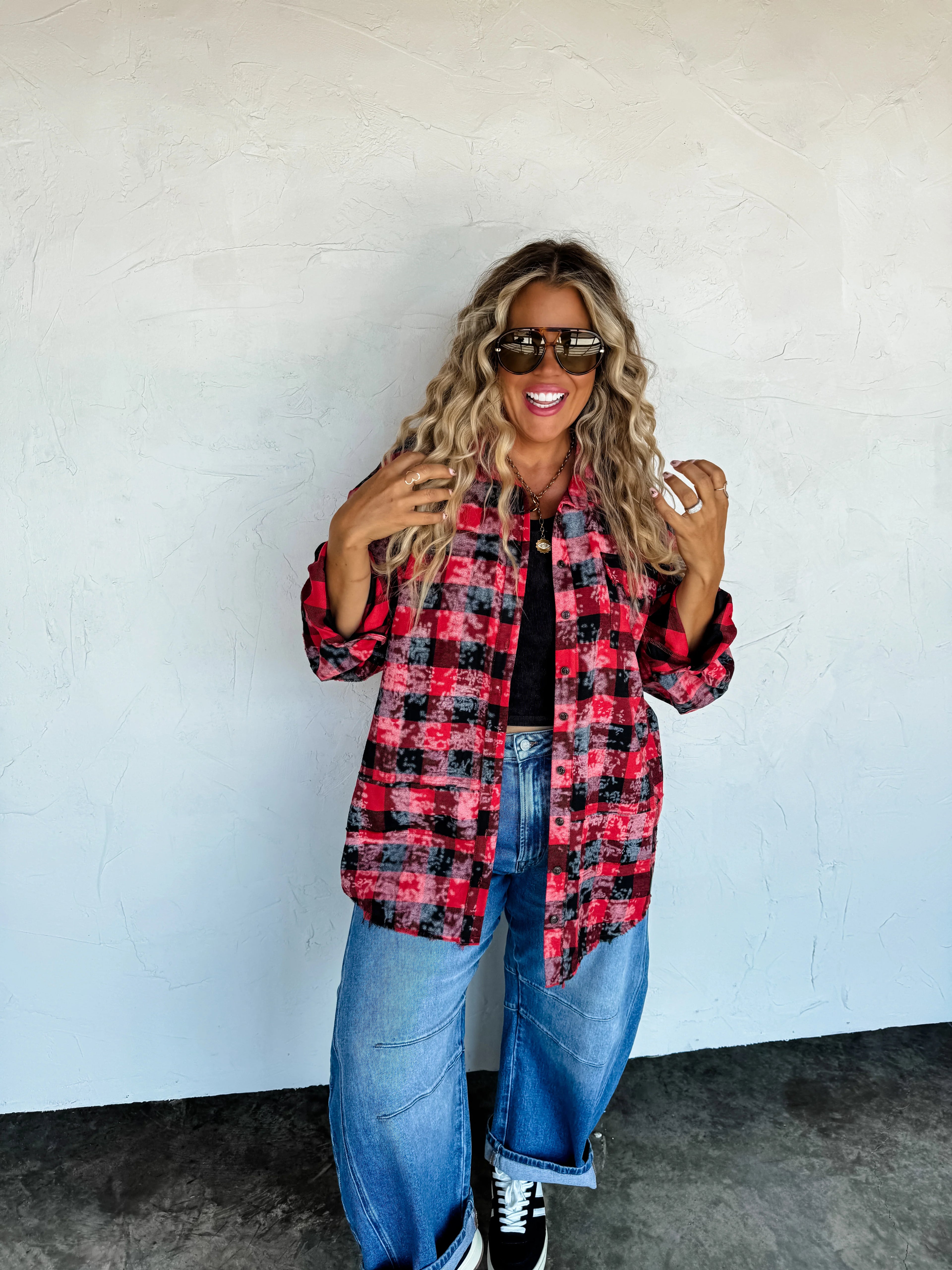 PREORDER: Juniper Bleached Plaid Top by Blakeley (ETA: Mid November ) - BFF Here