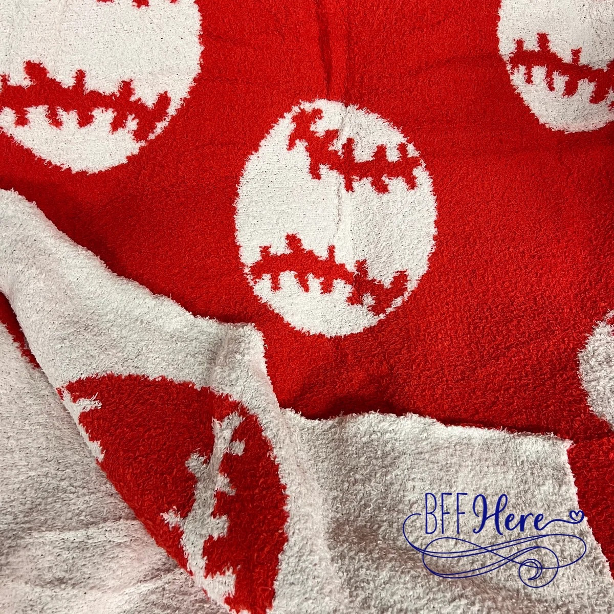 Field of Dreams: Soft Baseball Blankets / Choice of Color - BFF Here