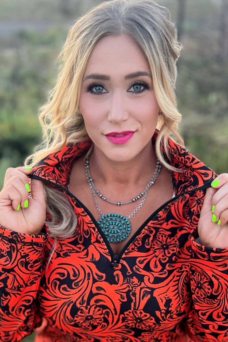 Tailgate Party Pullover Orange & Black by Sterling Kreek - BFF Here