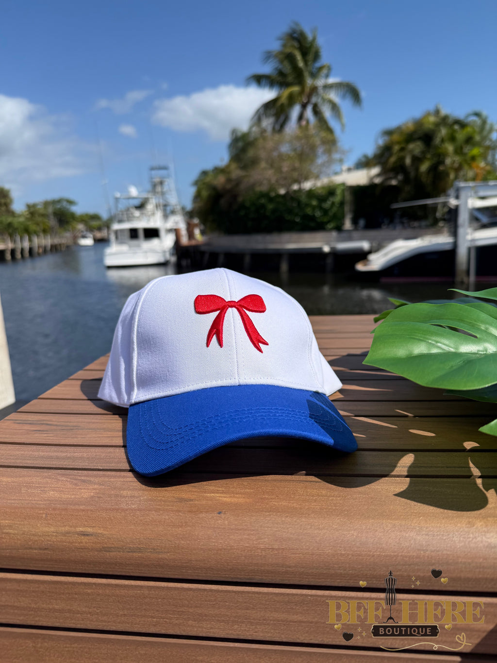 Mila Bow Hat / Red & Blue by Jess Lea - BFF Here