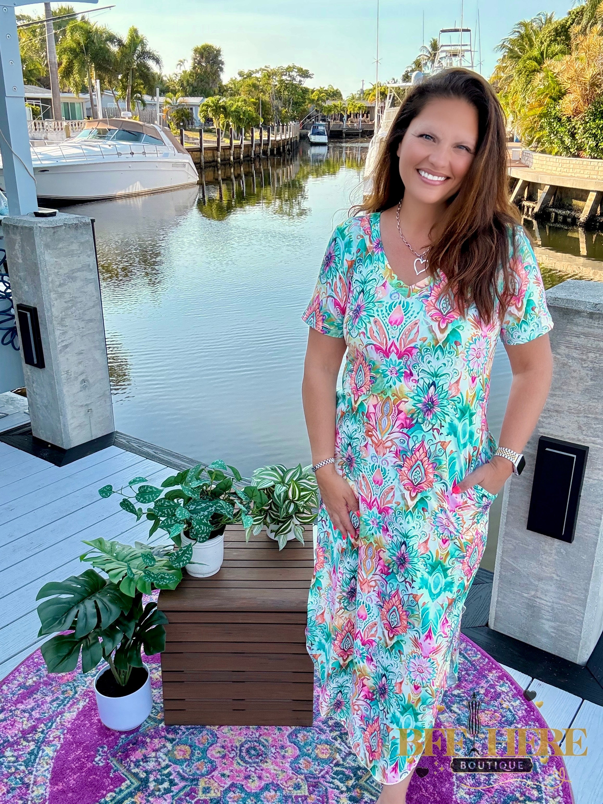 Pink Skies Maxi Dress by Sterling Kreek - BFF Here