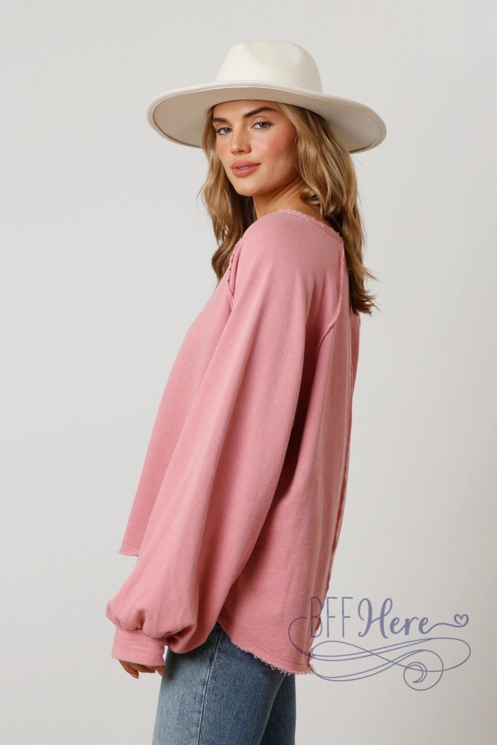 PREORDER: Laid-Back Luxury: Washed Raglan Pullover (Ships Beginning of December ) - BFF Here