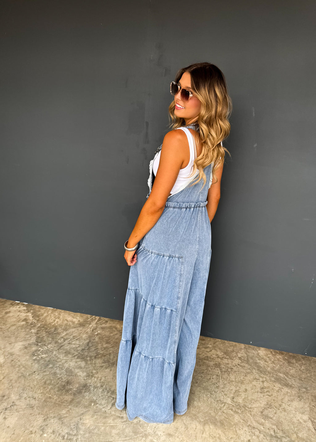 PREORDER-  BOHO & LACE DENIM OVERALLS - BFF Here