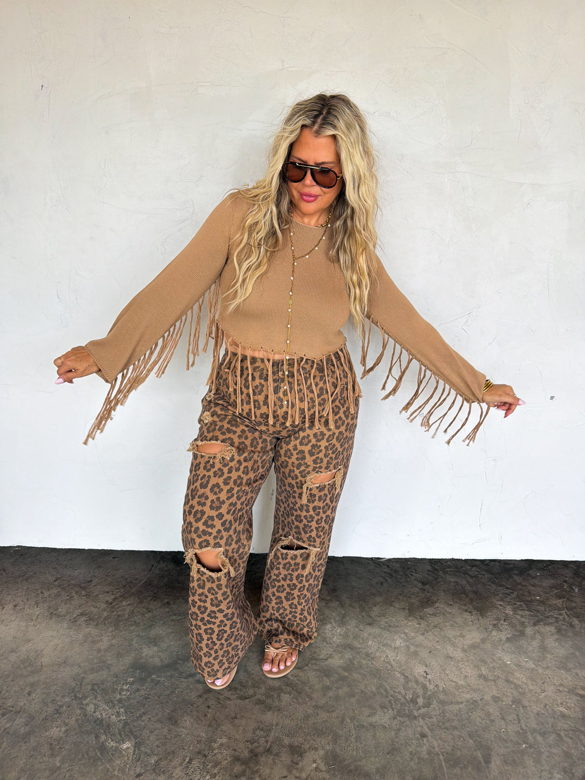 PREORDER: Cheetah Ashland Distressed Jeans by Blakeley (ETA December)