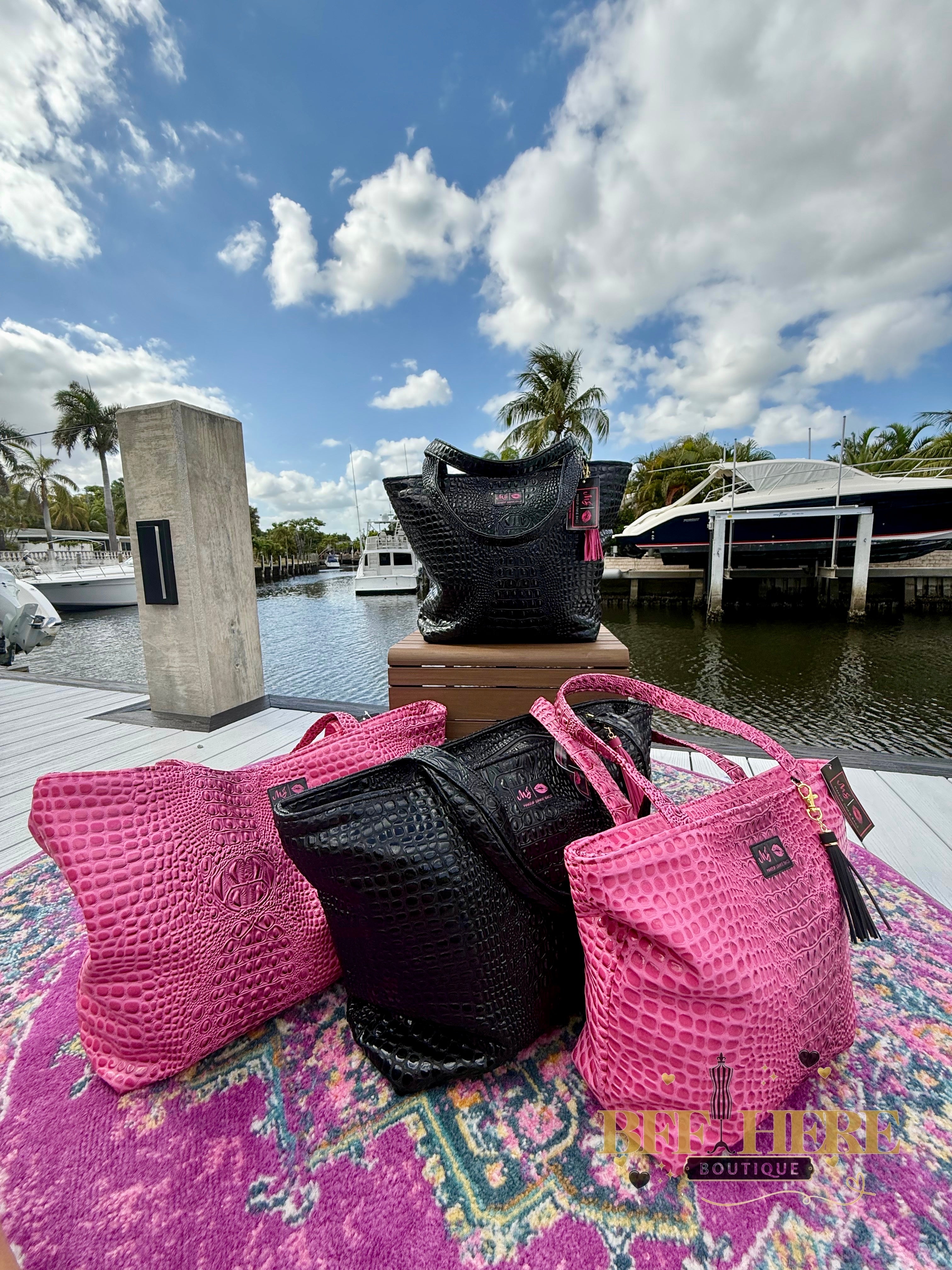 Bubble Gator Tote by Makeup Junkie Bags / Choice of Style - BFF Here