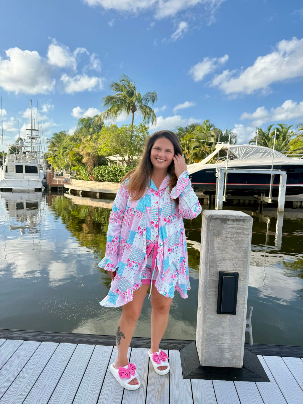 Almost Ready Ribbed Robe by Jess Lea / Pink Heirloom Patchwork - BFF Here