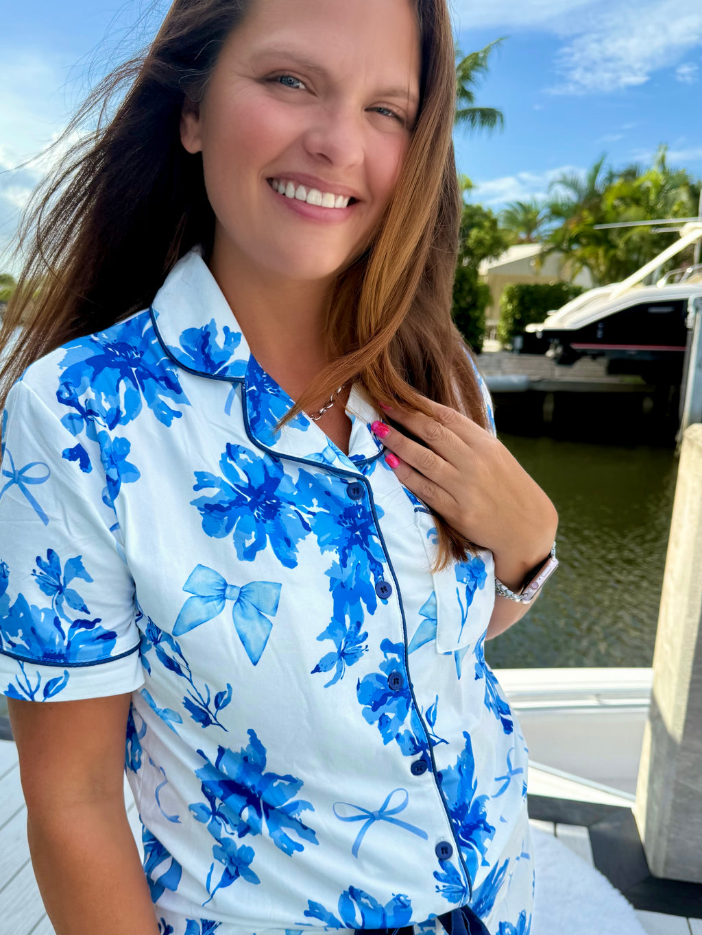 Blossom Short Sleeve Ruffle Pajama Set by Jess Lea - BFF Here