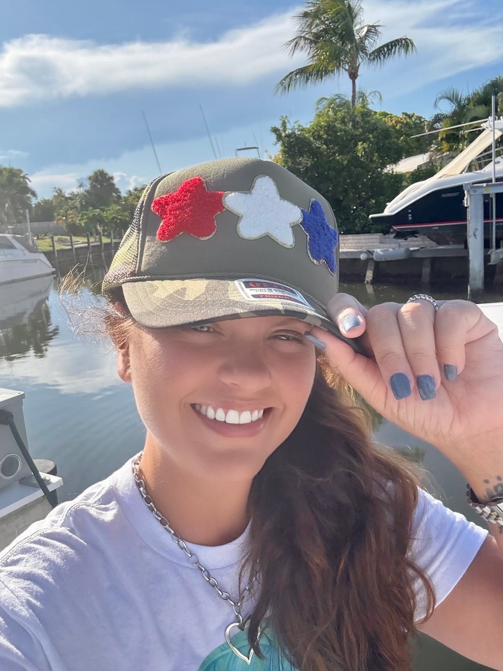 Star-Spangled Camo Trucker Hat - BFF Here