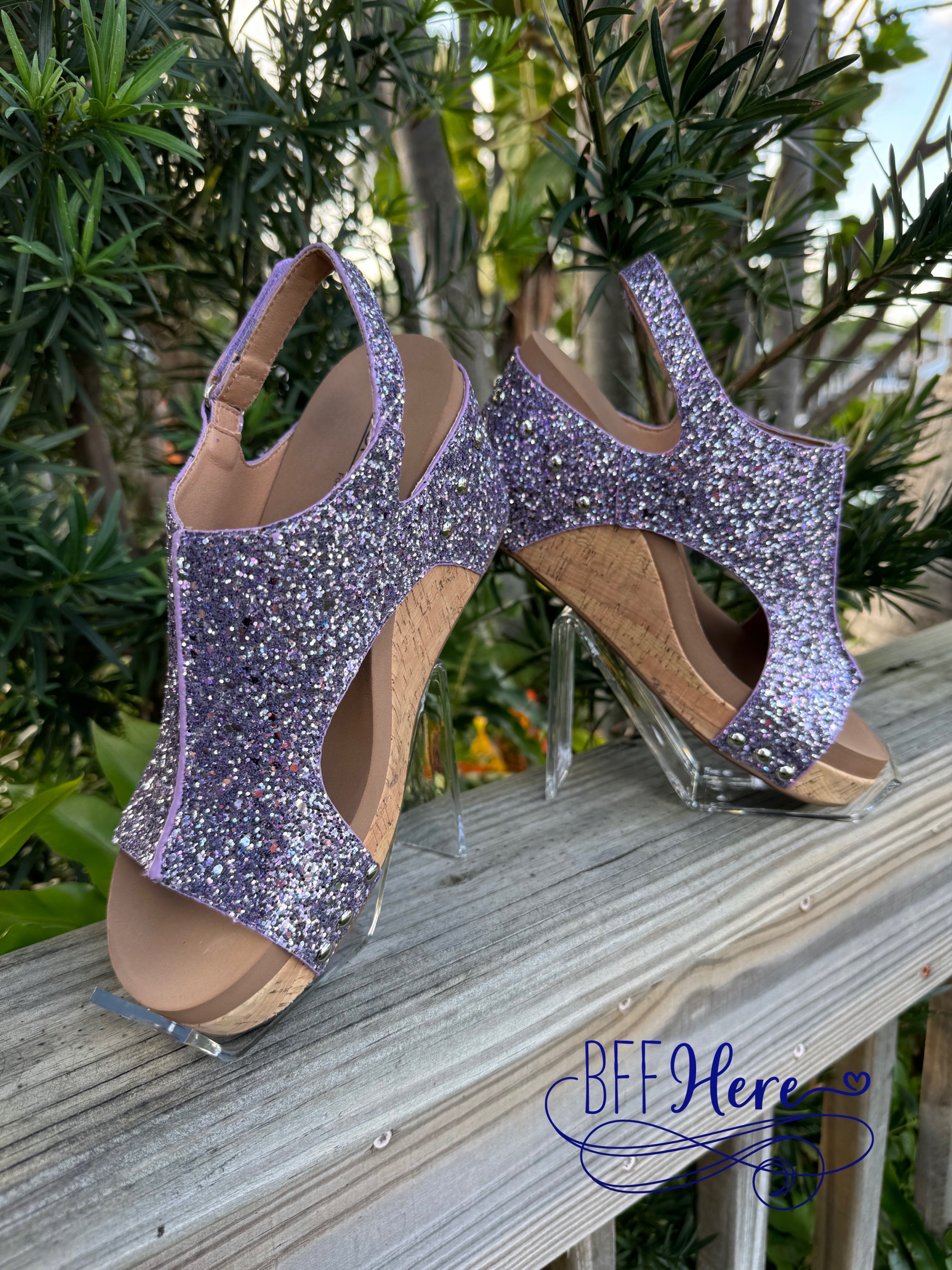 Carley - Lavender Chunky Glitter by Corkys - BFF Here