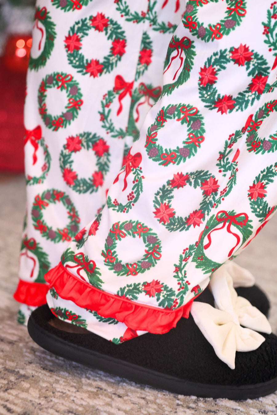 PREORDER: Ribbon Wreath Ruffle Pajama Set by Jess Lea (ETA September)