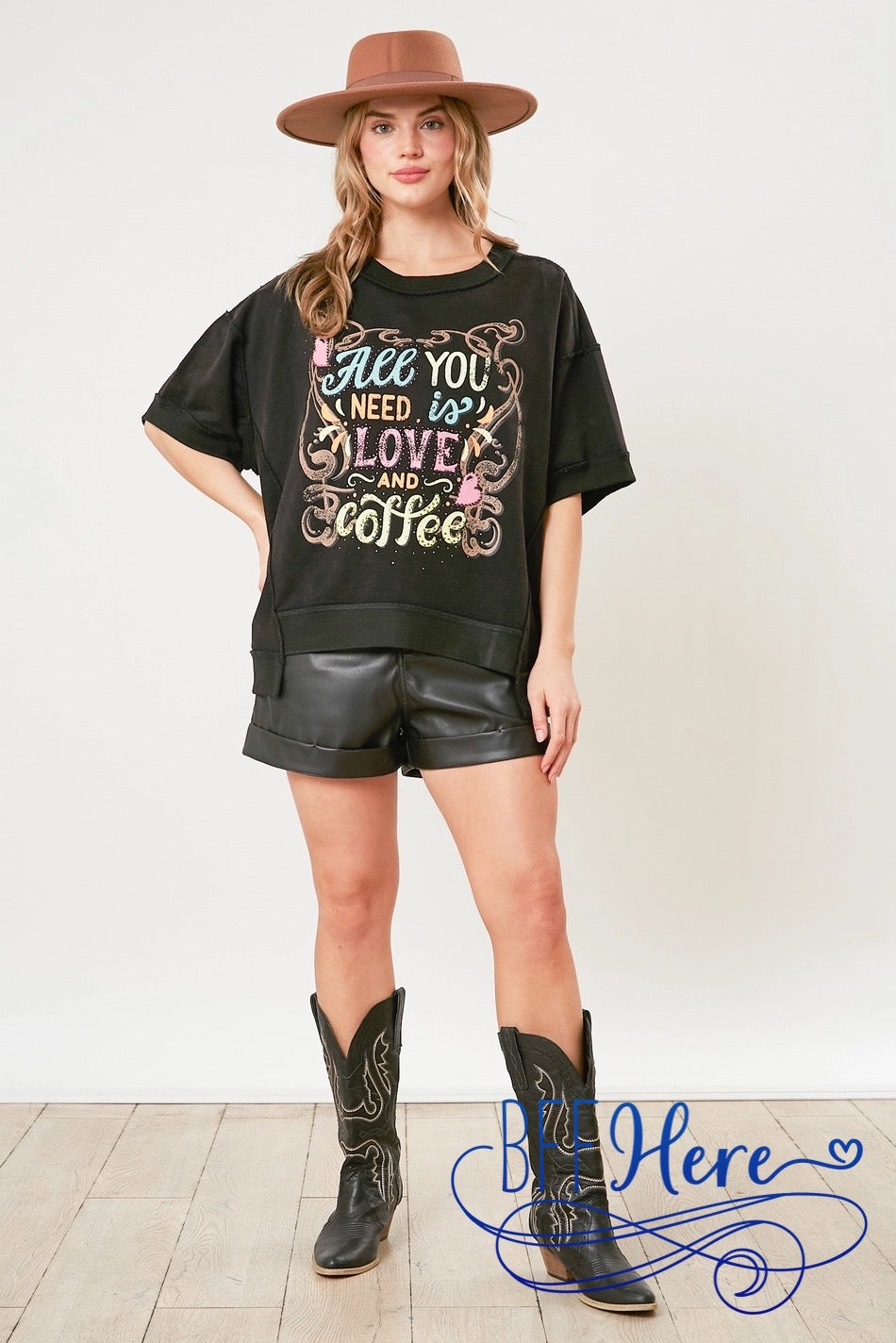 PREORDER: Sip of Affection: Love & Coffee Sweatshirt (Ships End of February) - BFF Here