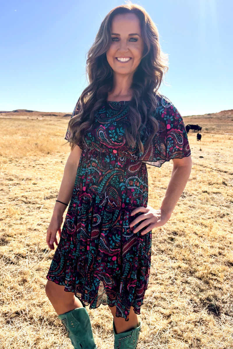 Painted Night Paisley Dress by Sterling Kreek - BFF Here