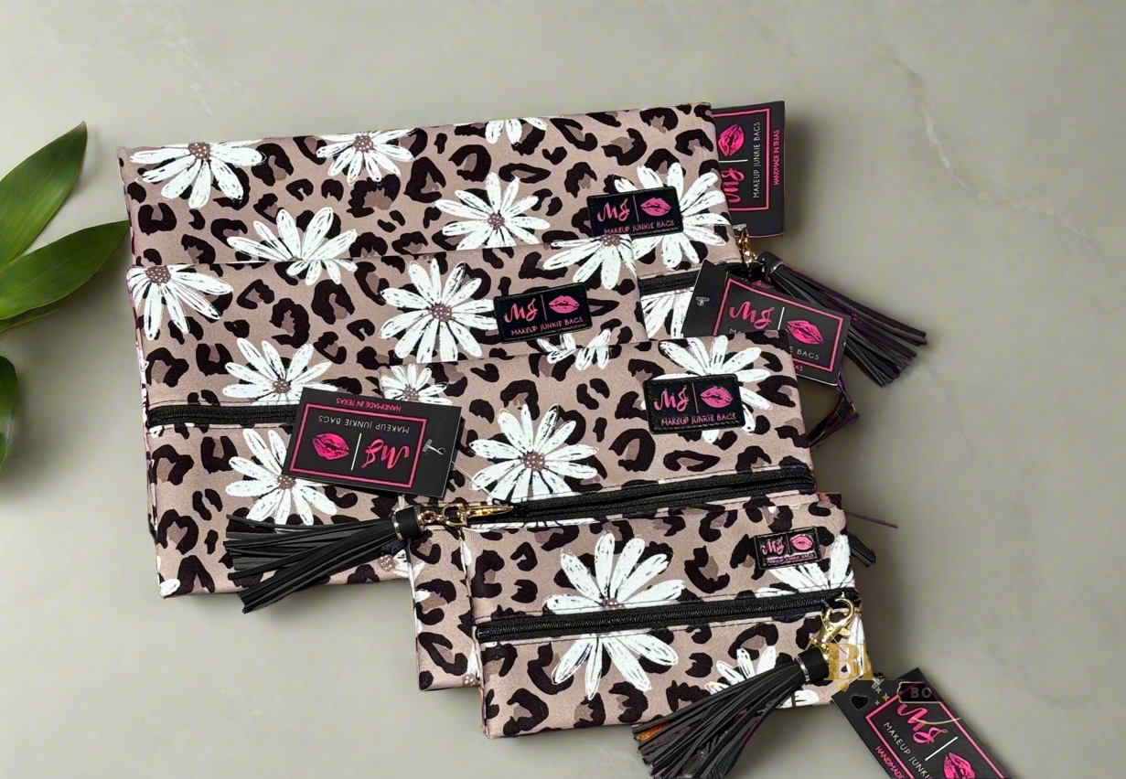 Cheetah Daisy by Makeup Junkie Bags (Choice of Size) - BFF Here
