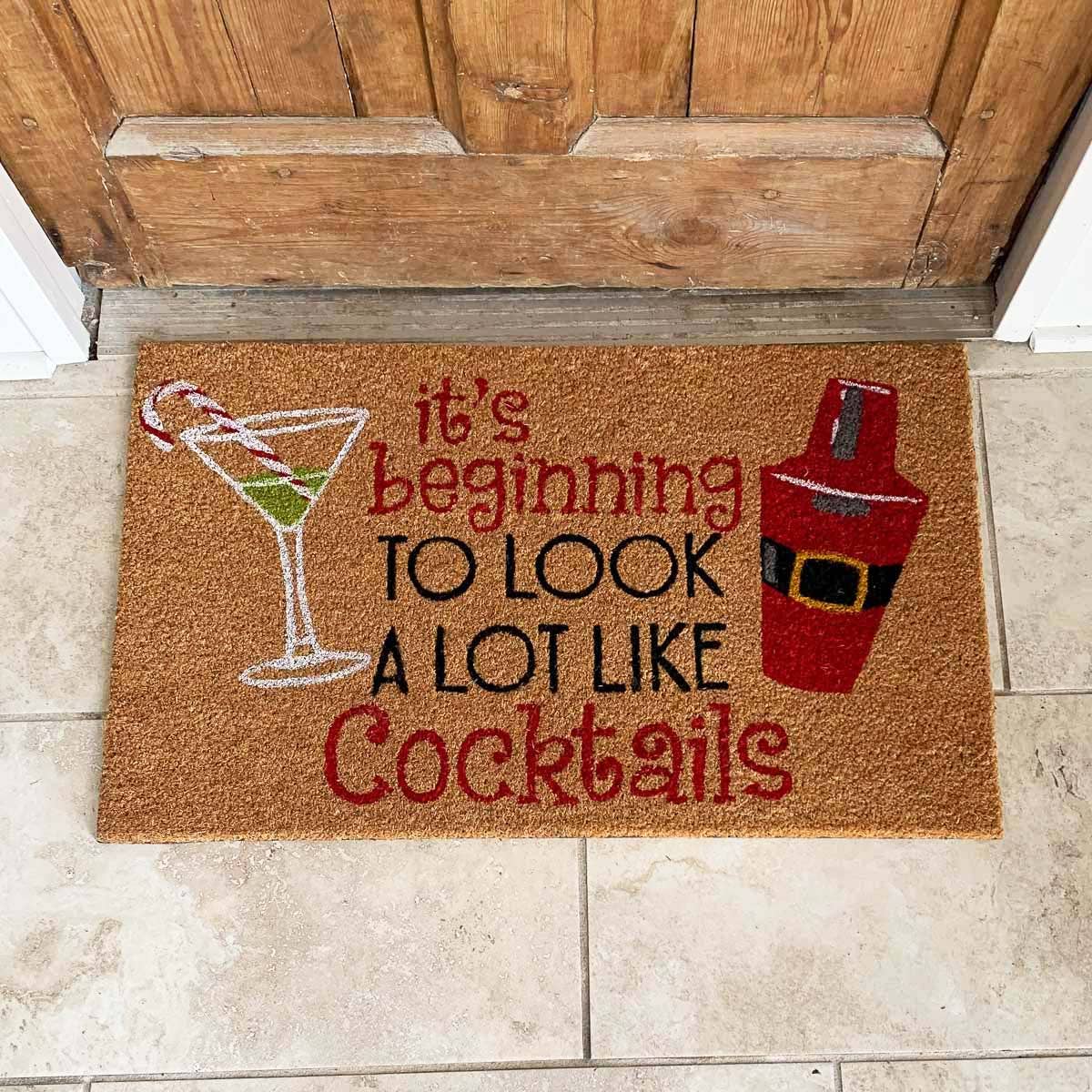 Look Like Cocktails Coir Doormat - BFF Here