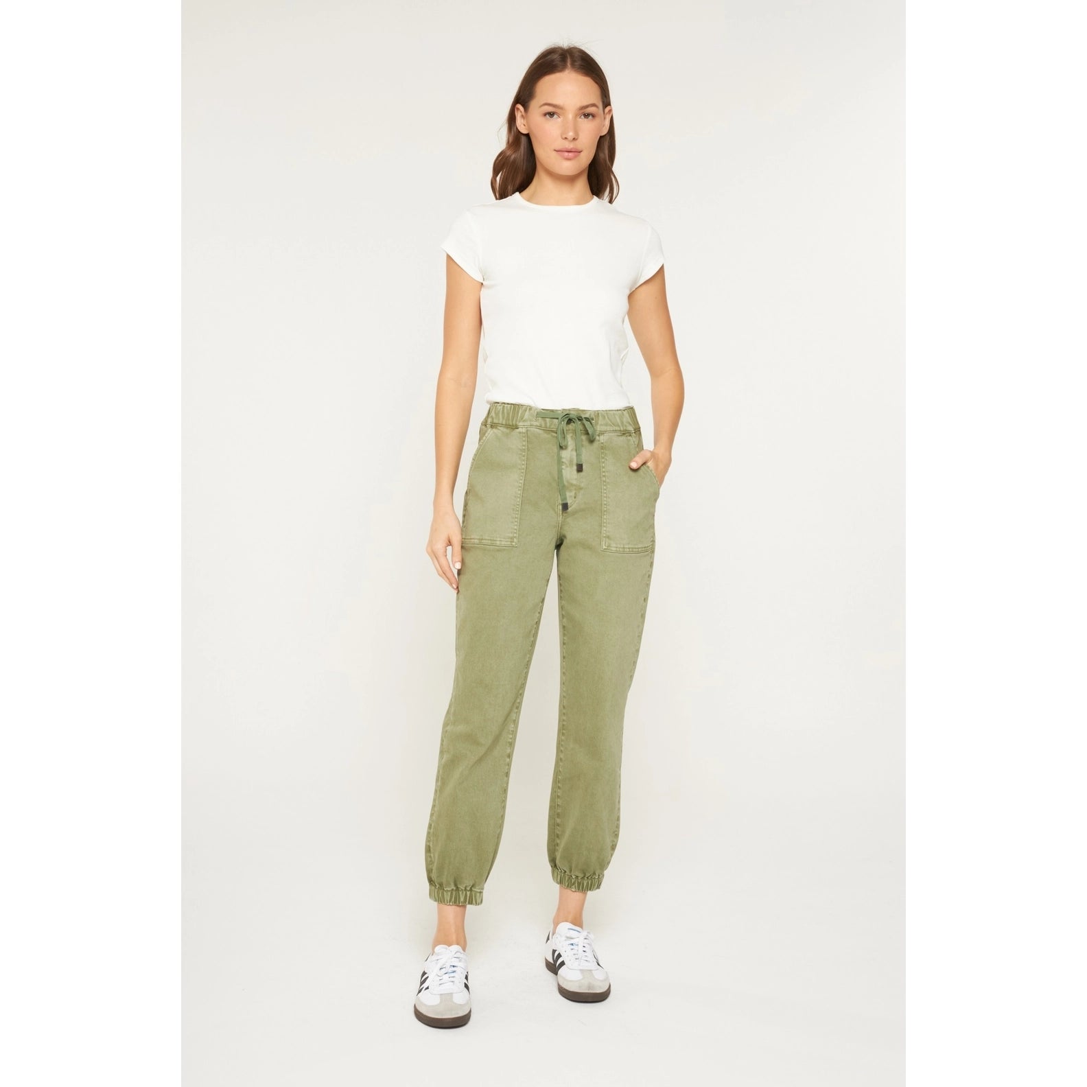 High Rise Jogger Crop / Olive by Mica Denim (ARRAY) — Ships 2-3 weeks - BFF Here