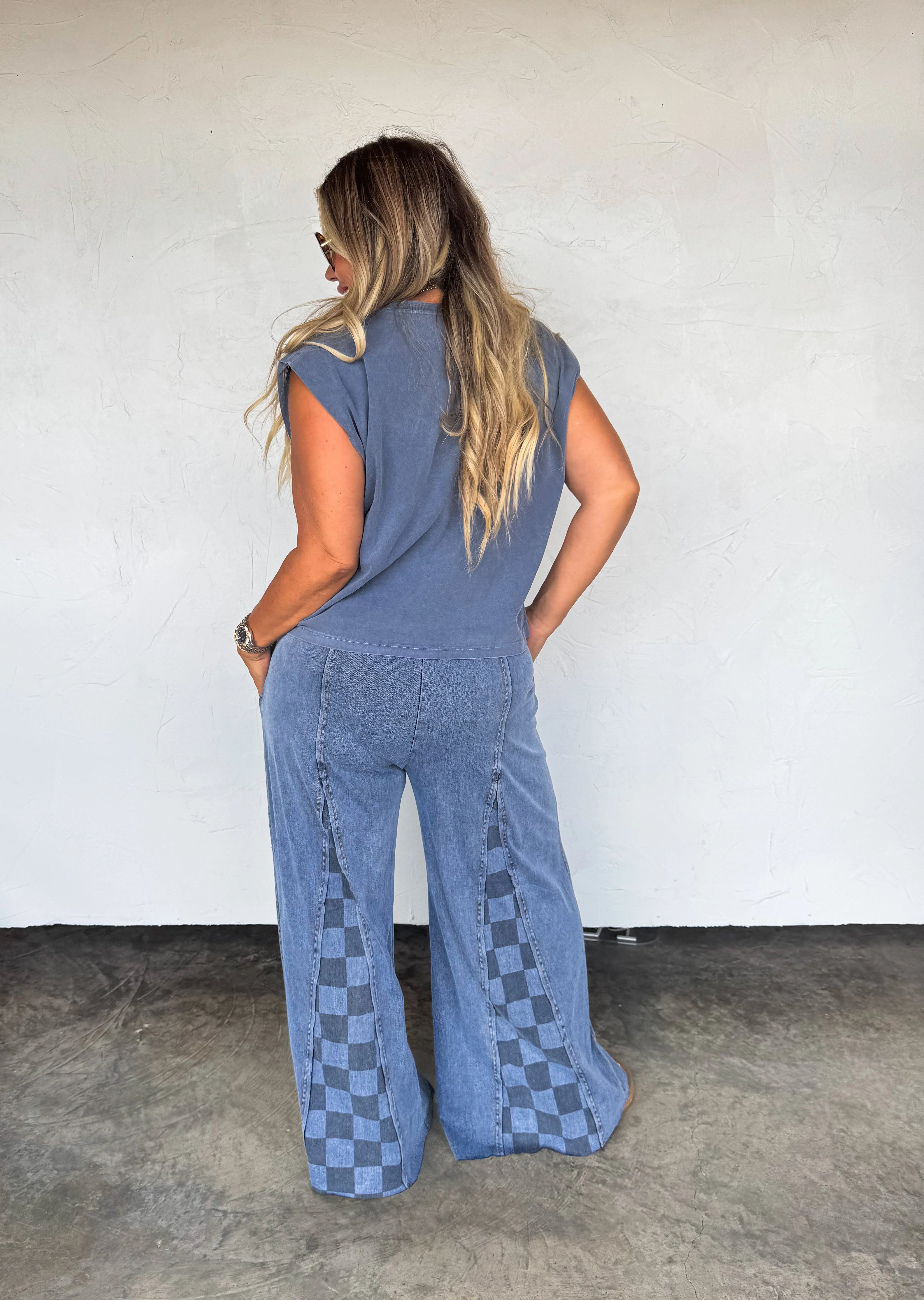 PREORDER: Groove On Checker Flare Pants (ETA: End of November) - BFF Here