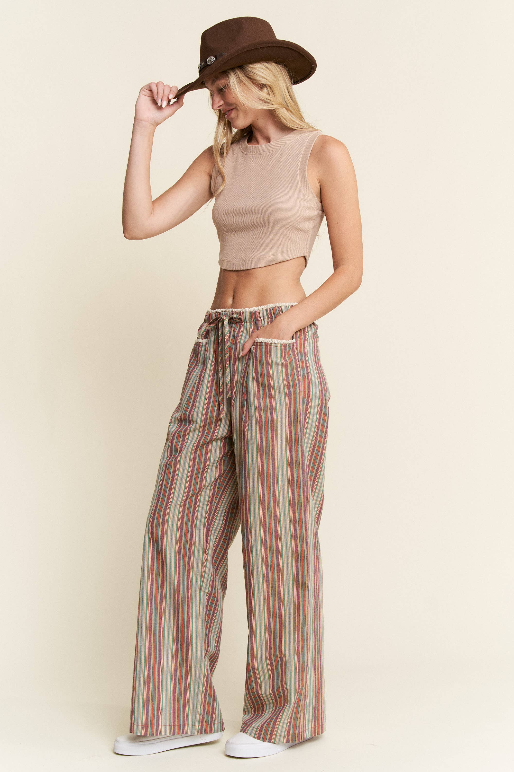 PREORDER: Eclectic Stripe Linen Pants by Jade by Jane (ETA: Beginning of October) - BFF Here