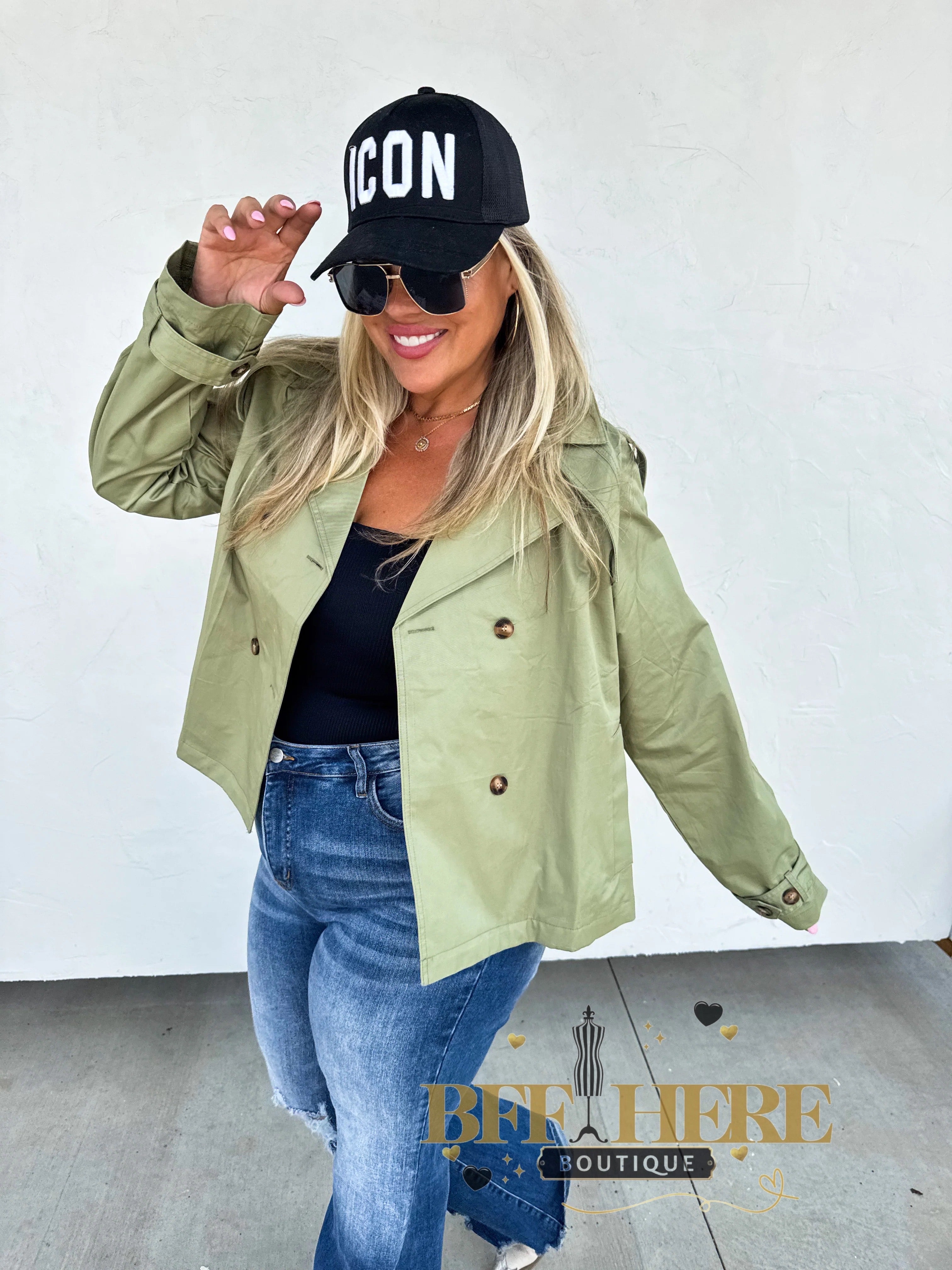 Rossi Crop Trench Coat by Blakeley - BFF Here