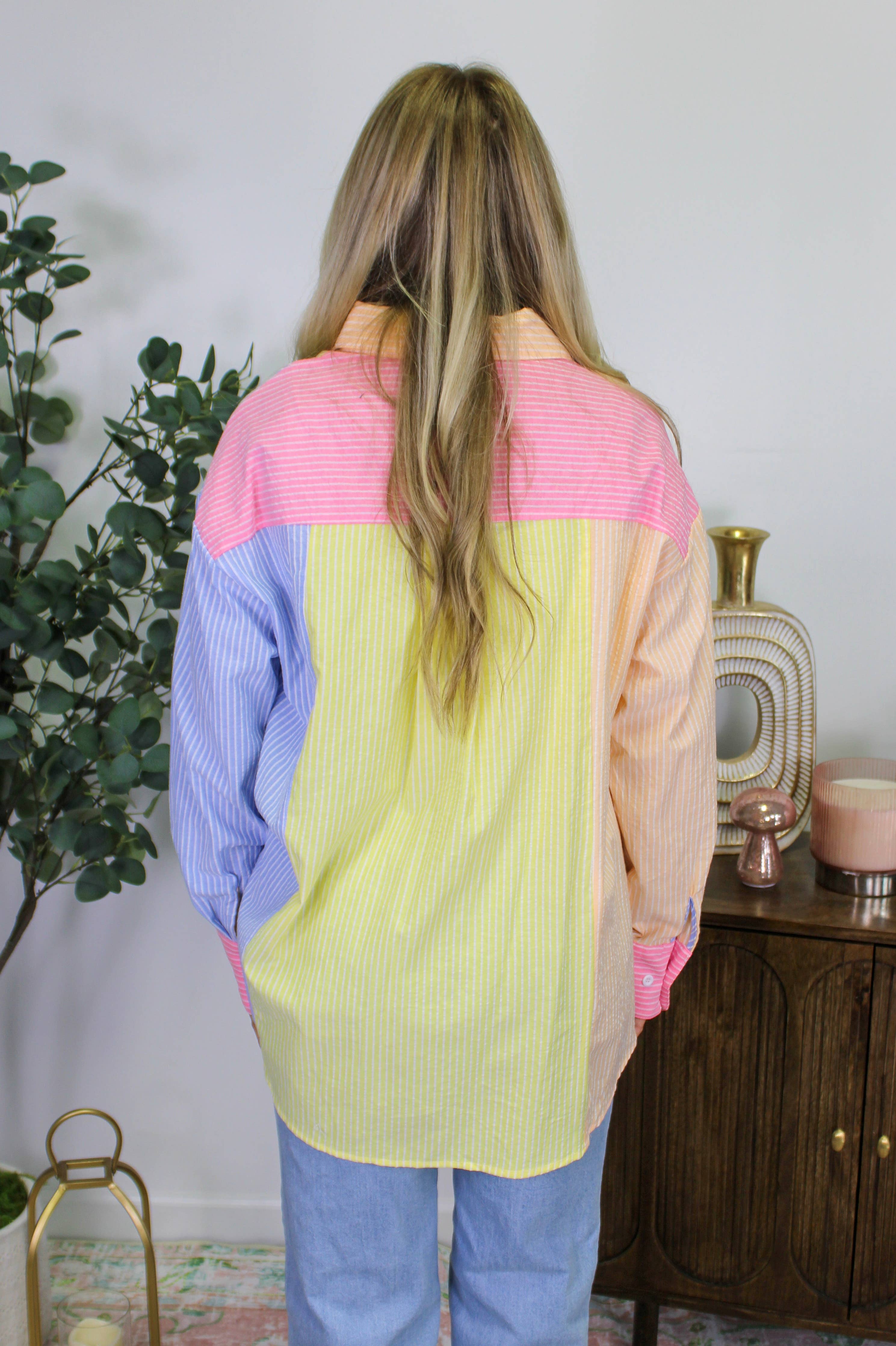PREORDER: Sunset Sorbet Striped Top (Ships Middle of November) - BFF Here