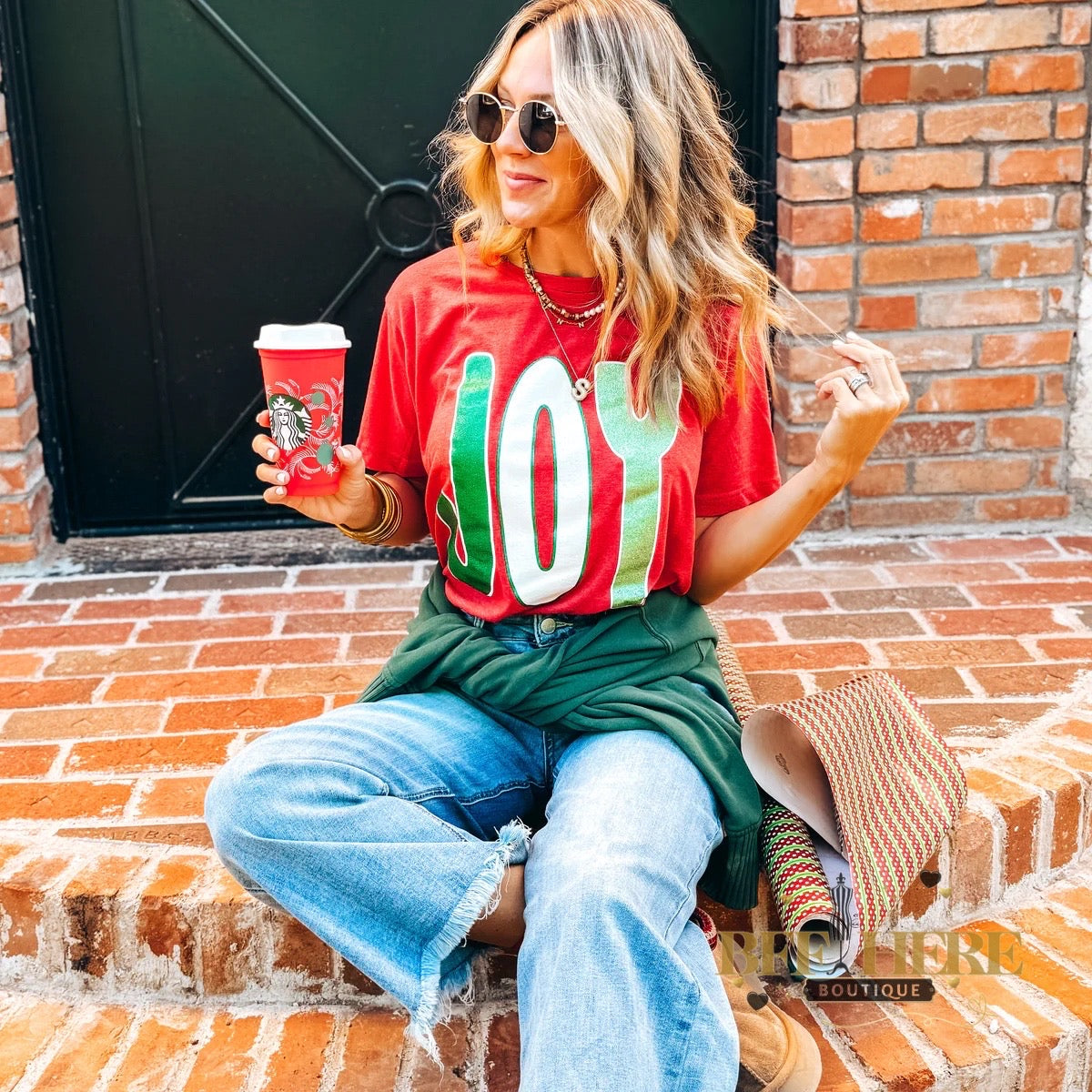 Spreading Joy Holiday Tee - BFF Here