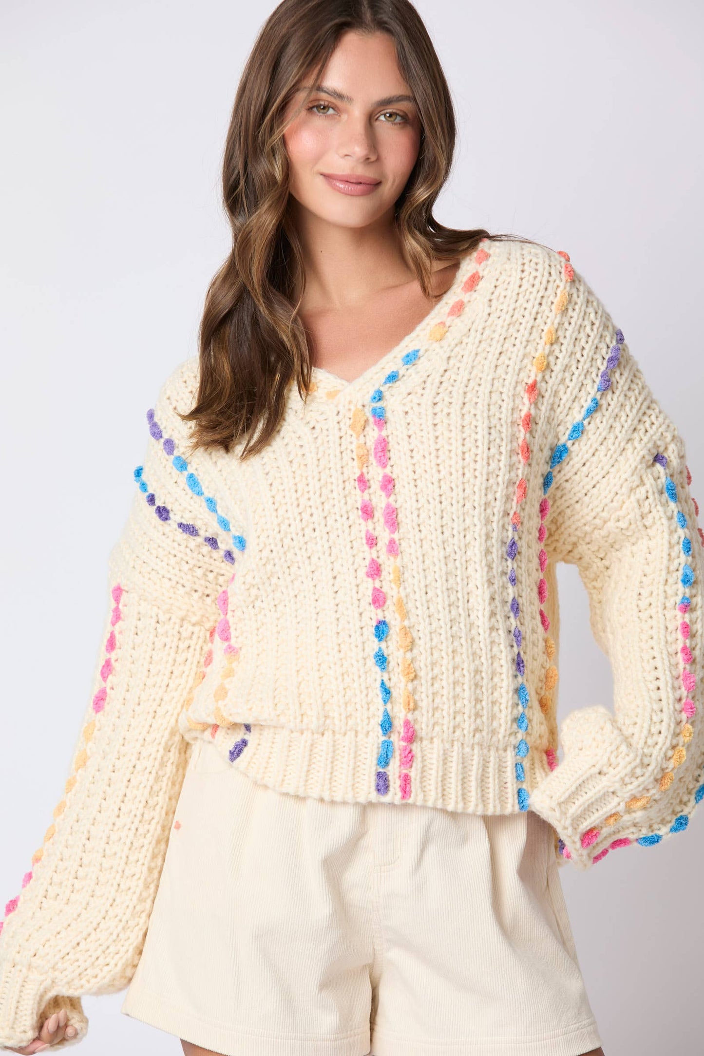 Confetti Dreams Knit Sweater / Choice of Color (Pink ETA Mid November)