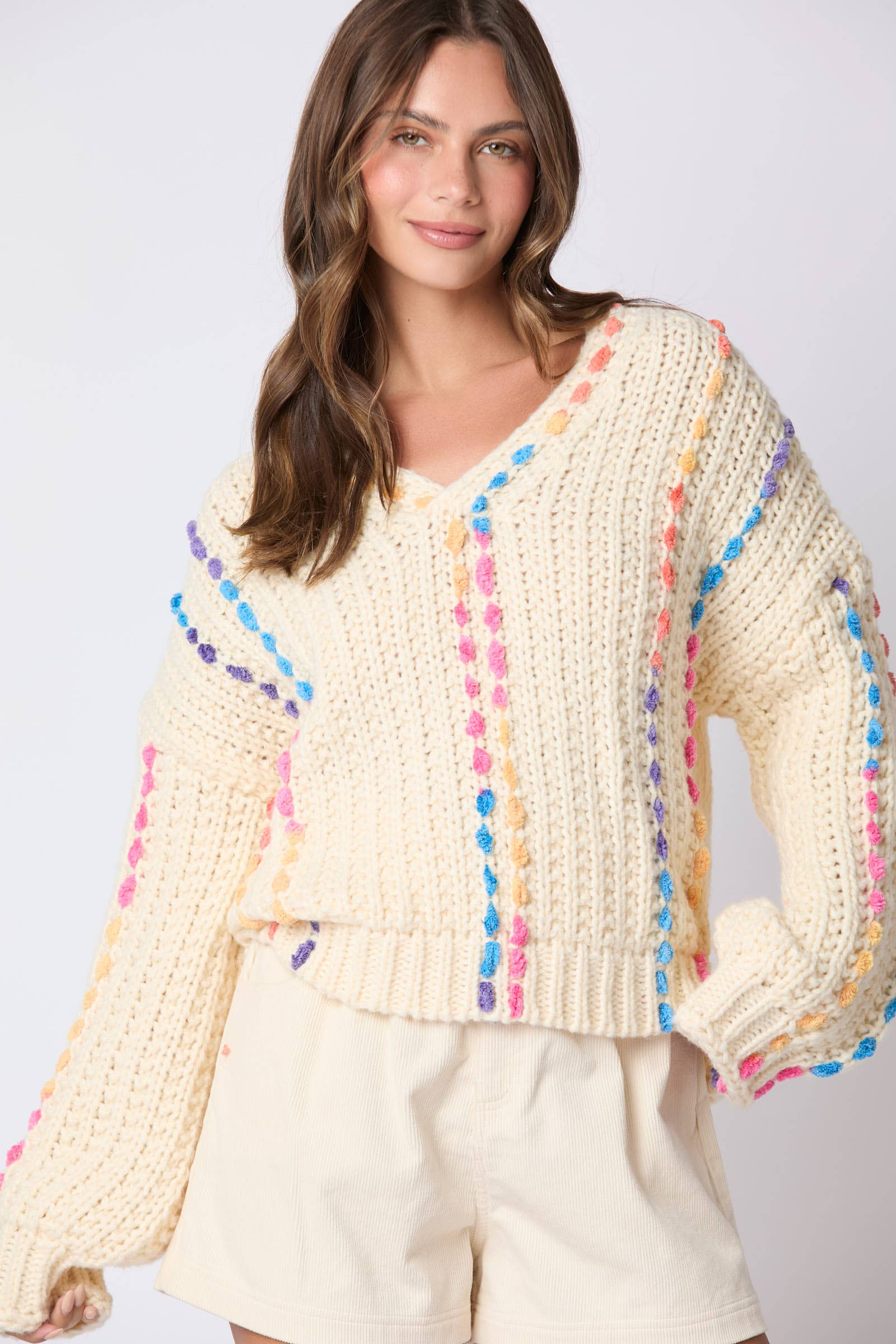 Confetti Dreams Knit Sweater / Choice of Color (Pink ETA Mid November) - BFF Here
