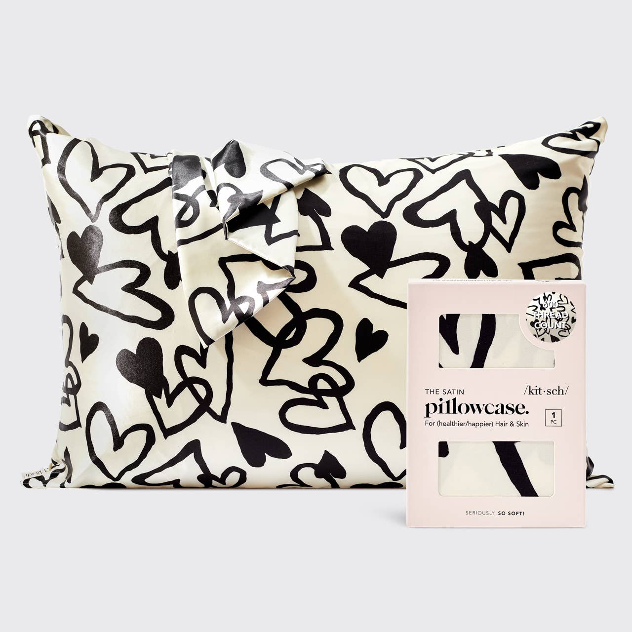 Standard Satin Pillowcase - Heart - BFF Here