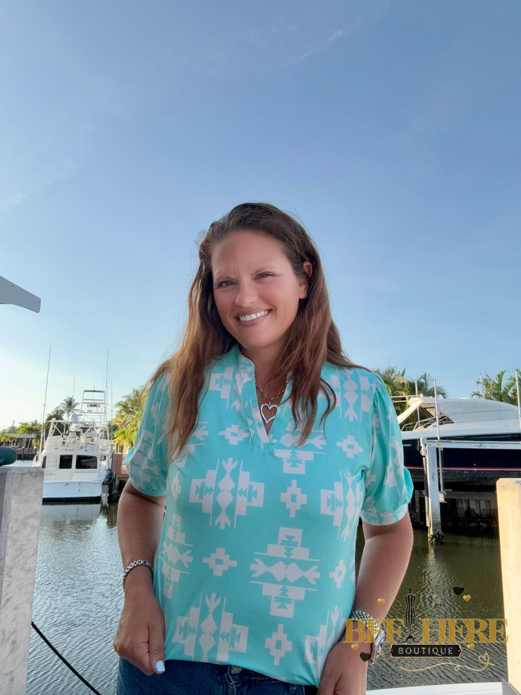 Turquoise  Dreams Top by Sterling Kreek - BFF Here