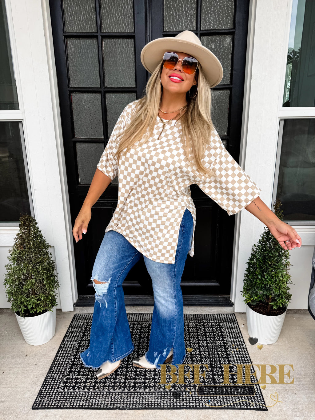 Check Me Out Side Slit Top by Blakeley - BFF Here